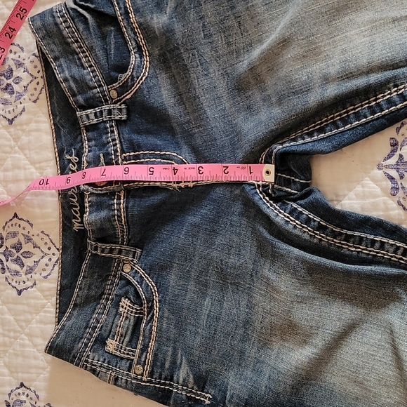 Maurices Straight Cut Jeans Loose Belt Loop Sz 3/4 - Picture 6 of 8